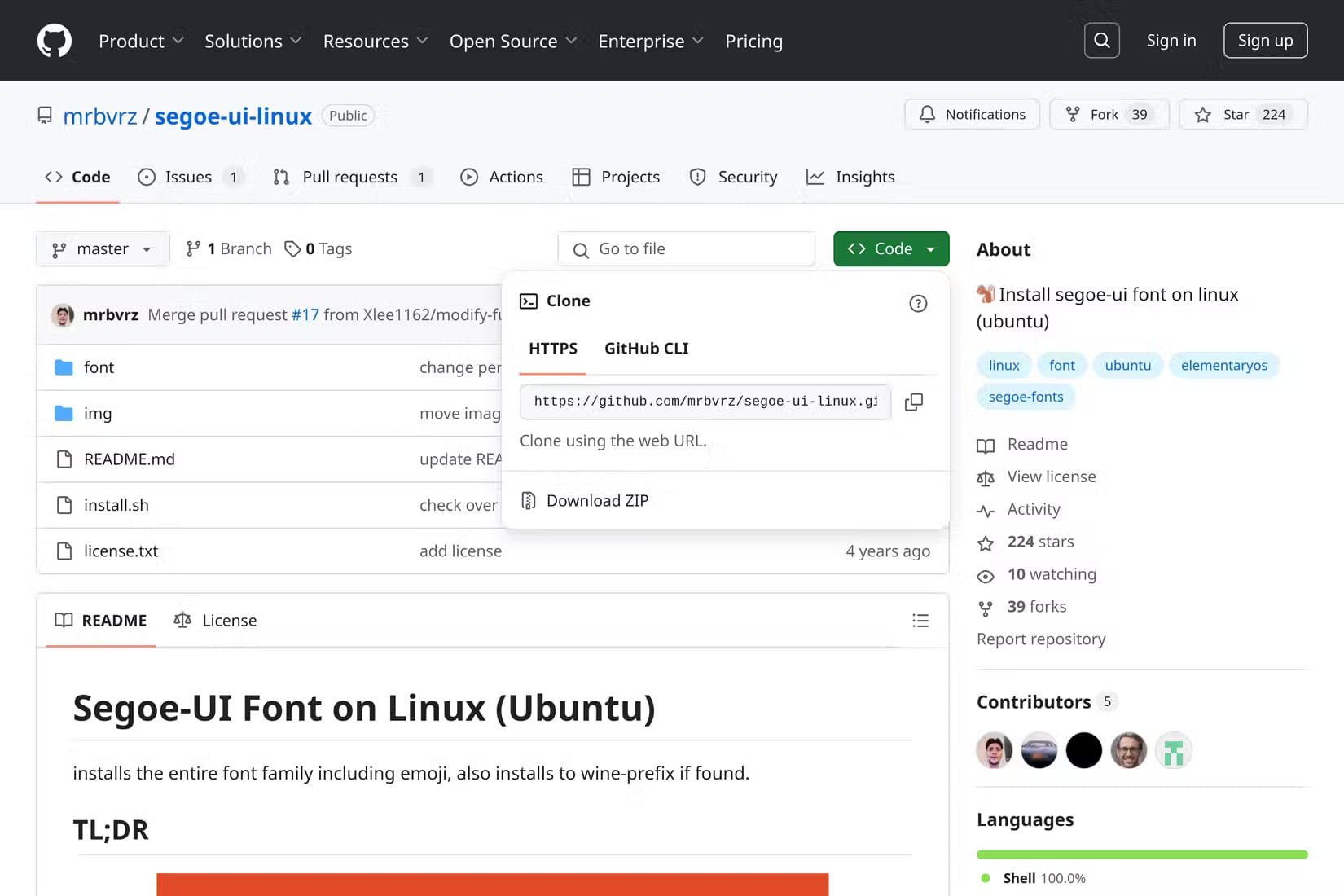 12a-segoe-ui-linux-windows-like-font-git-overview خطوات بسيطة لتحويل مظهر Ubuntu إلى Windows 11 بسهولة