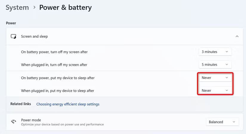 13-windows-11-prevent-sleep كيفية منع Windows 11 أو Windows 10 من قفل نفسه
