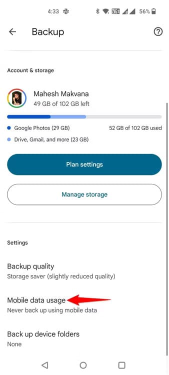 15-google-photos-mobile-data-settings أفضل الطرق لتقليل استهلاك البيانات على هاتف Android