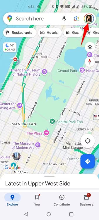 17-google-maps-profile-menu أفضل الطرق لتقليل استهلاك البيانات على هاتف Android