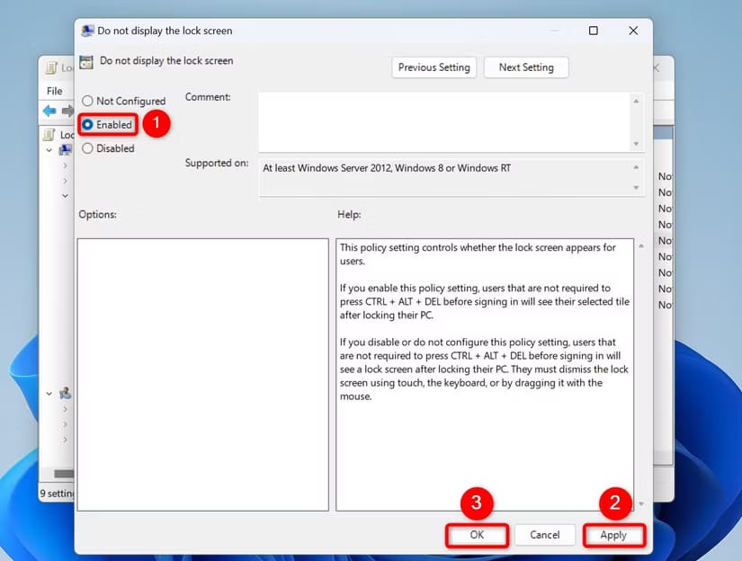 17-gpedit-turn-off-lock-screen كيفية منع Windows 11 أو Windows 10 من قفل نفسه
