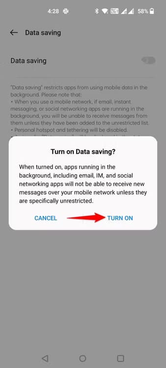 2-android-data-saver-prompt أفضل الطرق لتقليل استهلاك البيانات على هاتف Android