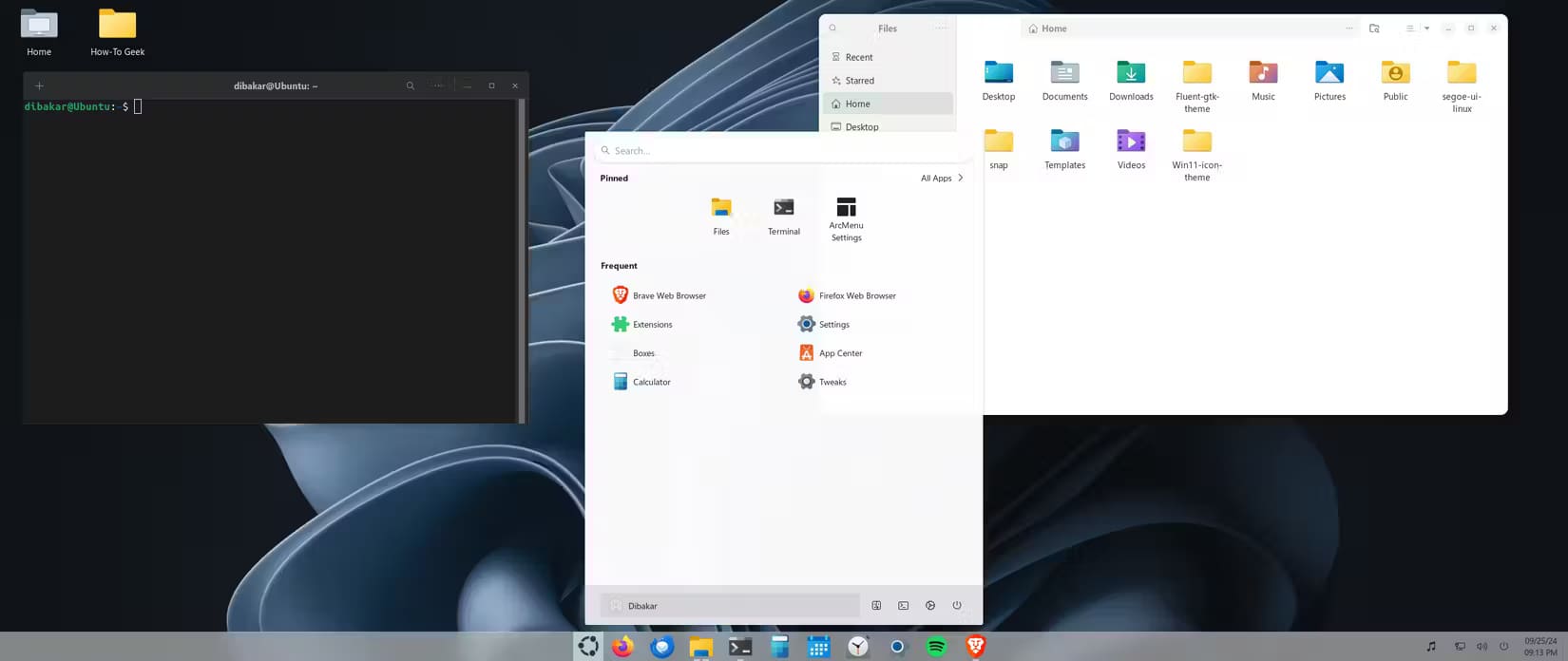 22-ubuntu-looks-like-windows-11-with-wallpaper خطوات بسيطة لتحويل مظهر Ubuntu إلى Windows 11 بسهولة