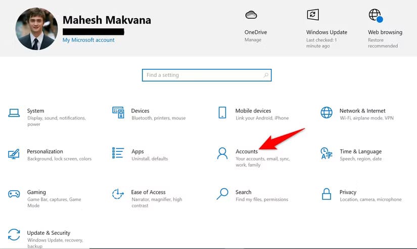 3-windows-10-accounts-settings كيفية منع Windows 11 أو Windows 10 من قفل نفسه