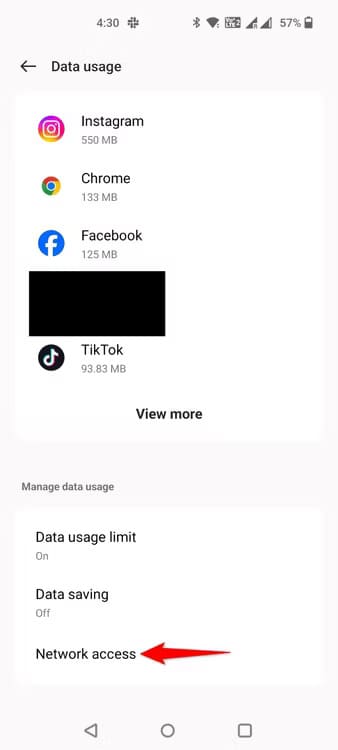 5-android-network-access أفضل الطرق لتقليل استهلاك البيانات على هاتف Android