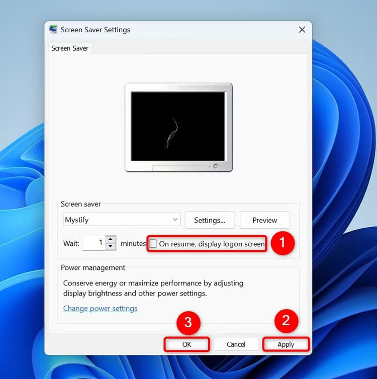 6-windows-11-disable-screensaver-lock كيفية منع Windows 11 أو Windows 10 من قفل نفسه