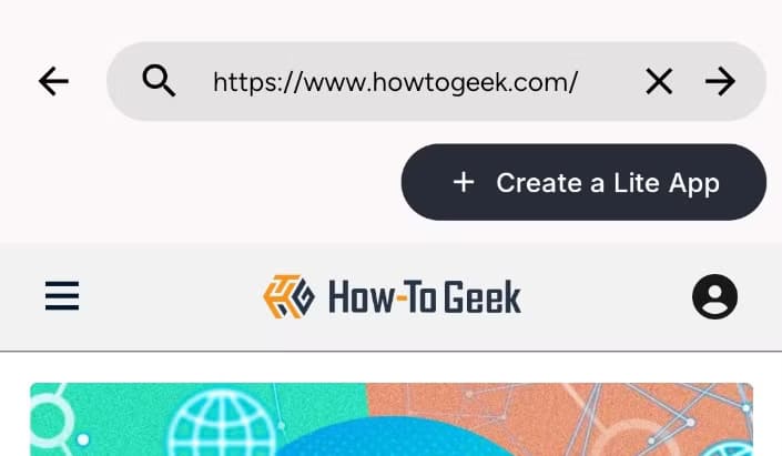 7a-create-a-lite-app-button-on-the-hermit-browser خطوات بسيطة لتحويل موقع الويب إلى تطبيق Android سهل الاستخدام