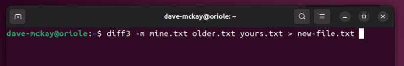 8-5 شرح طريقة استخدام diff3 لدمج الملفات في Linux بسهولة