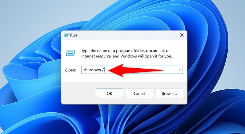8-run-log-out طرق سريعة لتسجيل الخروج من حسابك على Windows 11 بسهولة