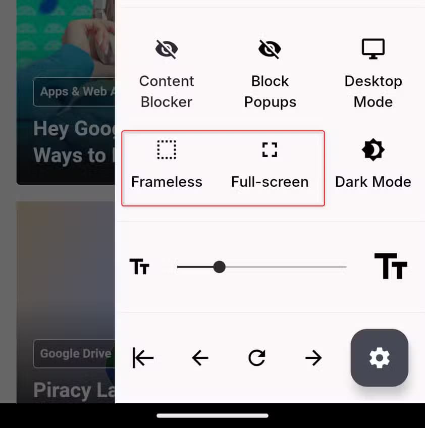 8b-make-lite-app-fullscreen-and-frameless خطوات بسيطة لتحويل موقع الويب إلى تطبيق Android سهل الاستخدام