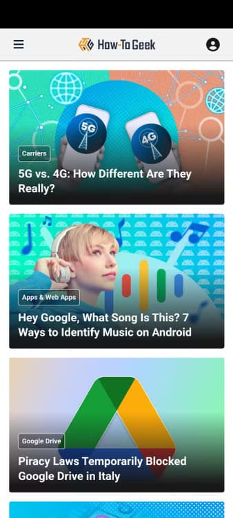 8c-how-to-geek-lite-app-without-browser-interface خطوات بسيطة لتحويل موقع الويب إلى تطبيق Android سهل الاستخدام