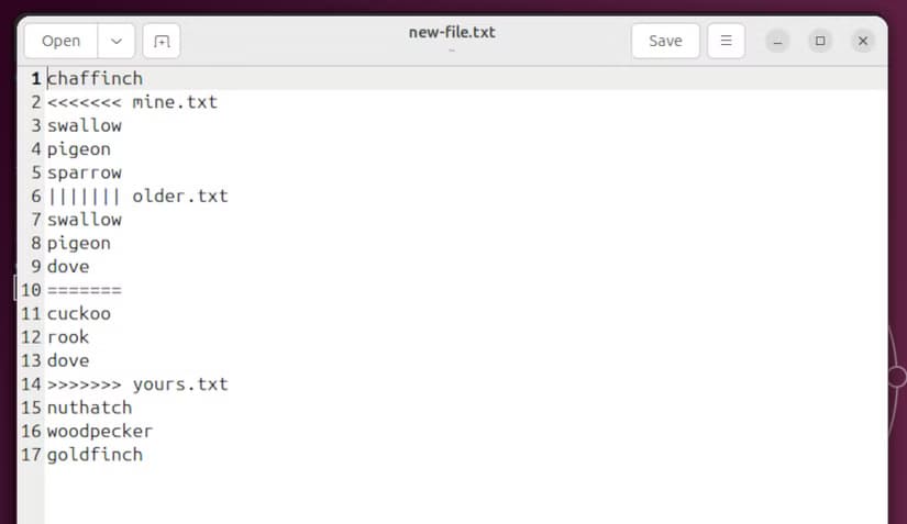 9-4 شرح طريقة استخدام diff3 لدمج الملفات في Linux بسهولة