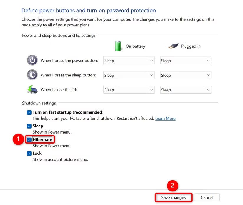 9-enable-hibernation-in-power-menu طريقة تفعيل وضع السبات في Windows 11 لتحسين كفاءة الطاقة