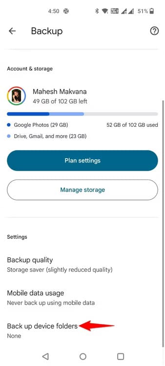 9-google-photos-backup-device-folders أسهل طريقة لحفظ الصور والفيديوهات على Google Photos من هاتف Android