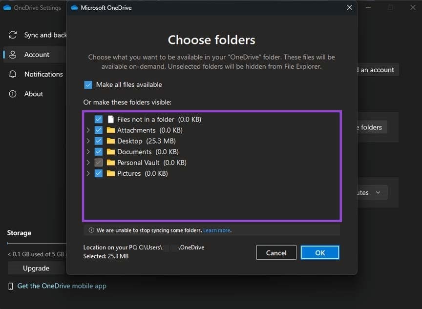 How-Stop-OneDrive-from-Downloading-Files-7 حلول فعالة لإيقاف تحميل الملفات تلقائيًا على OneDrive
