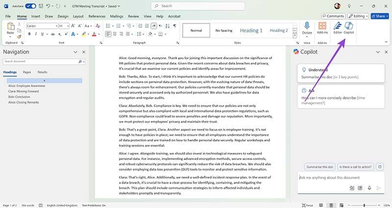 How-to-Use-Copilot-to-Summarize-a-Meeting-in-Microsoft-Word-3 أفضل طريقة لتلخيص الاجتماعات باستخدام Copilot