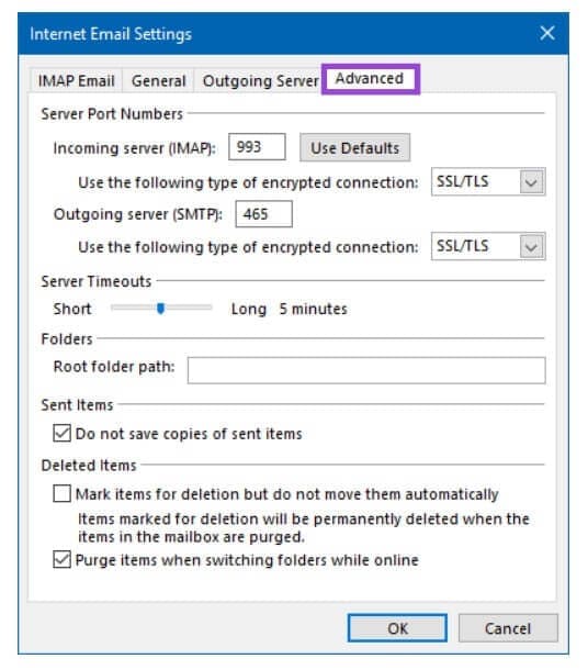 Verify-or-Adjust-Your-SSL-Settings-5 حل مشكلة الخطأ 0x800ccc1a في Outlook بخطوات بسيطة