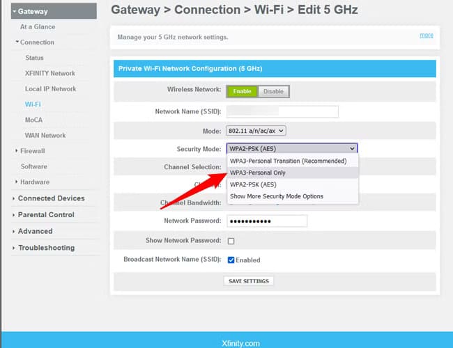 WPA3-selection طرق بسيطة لمعرفة الأجهزة المتصلة بشبكة Wi-Fi الخاصة بك