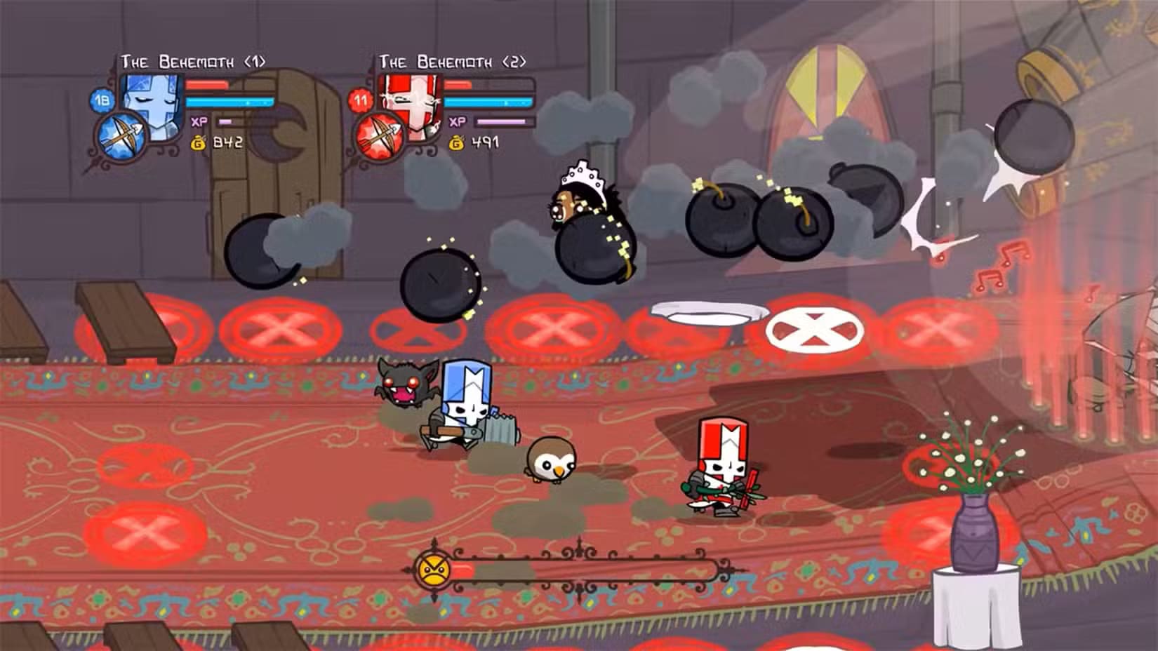 a-scene-from-castle-crashers-showing-complete-mayhem-on-screen ألعاب Switch الممتعة التي يمكنك مشاركتها مع أطفالك