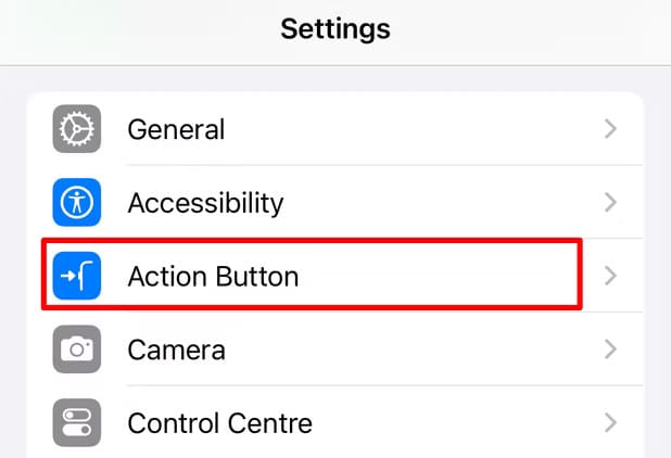 action-button-option-in-iphone-settings إرشادات سريعة لإلغاء الوضع الصامت على iPhone بسهولة