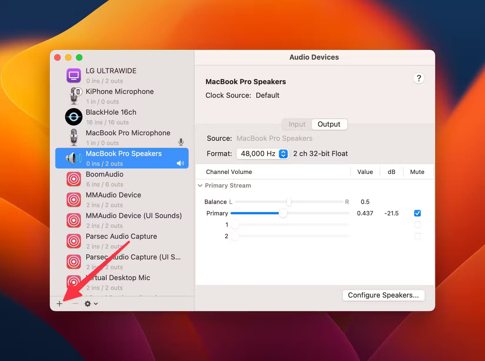 adding-a-new-audio-device طرق سهلة لتسجيل الصوت على جهاز Mac دون تكلفة
