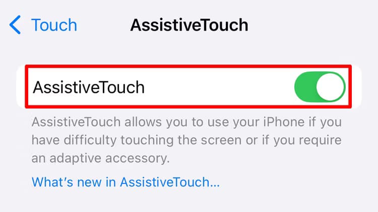 assistivetouch-toggle-in-iphone-settings إرشادات سريعة لإلغاء الوضع الصامت على iPhone بسهولة