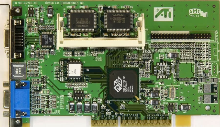 ati-rage-lt-pro-agp لماذا تفتقر بطاقات الرسوميات الحديثة إلى ذاكرة VRAM القابلة للترقية