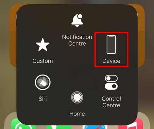 device-option-in-iphone-assistivetouch-settings إرشادات سريعة لإلغاء الوضع الصامت على iPhone بسهولة