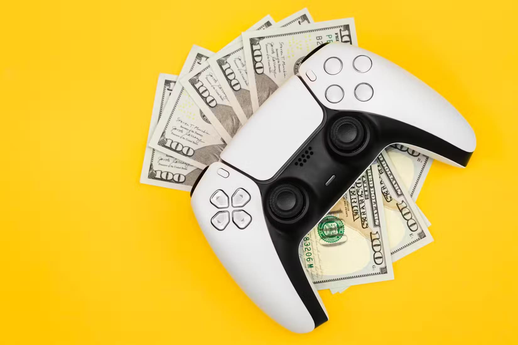 five-100-bills-under-a-ps5-controller لماذا توقفت عن لعب الألعاب التي لا تحترم وقتي وكيف يمكنك القيام بالمثل