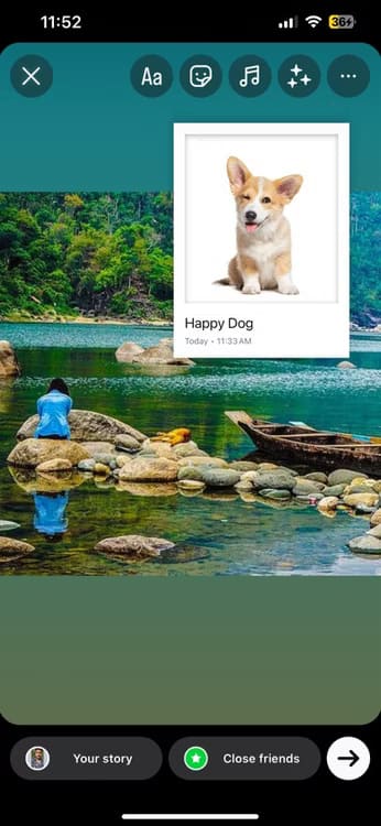 frames-sticker-uploaded-on-instagram كيفية إضافة صور متعددة إلى قصة Instagram