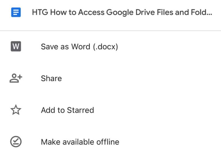 Como navegar pelos arquivos do Google Drive offline no Android e iPhone