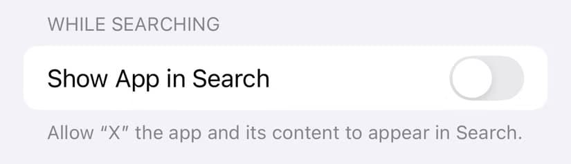 hiding-an-app-from-spotlight-search-in-ios-18 طرق بسيطة لإخفاء تطبيقاتك على iPhone وiPad