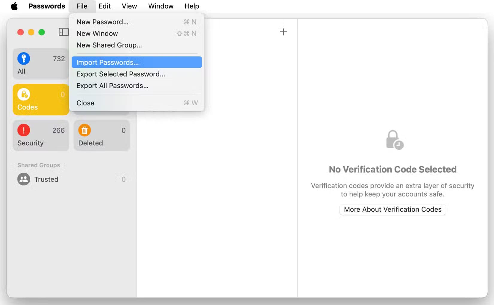 import-option-in-apple-passwords خطوات نقل كلمات المرور من التطبيقات الأخرى إلى Apple بشكل آمن
