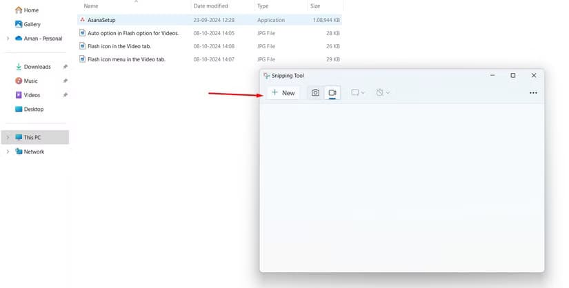 new-button-in-the-snipping-tool أسهل طرق لتسجيل شاشة أجهزتك على Windows وMac وLinux وAndroid وiPhone