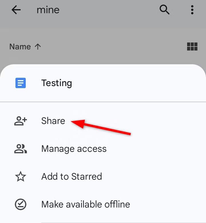 opening-share-setting-menu-of-the-google-drive-mobile-application طرق سهلة للتعاون في مستندات Google Drive من هاتفك