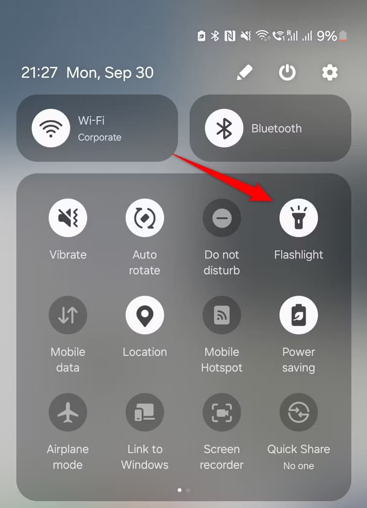 opfff طرق سريعة لتشغيل المصباح اليدوي على أجهزة Android