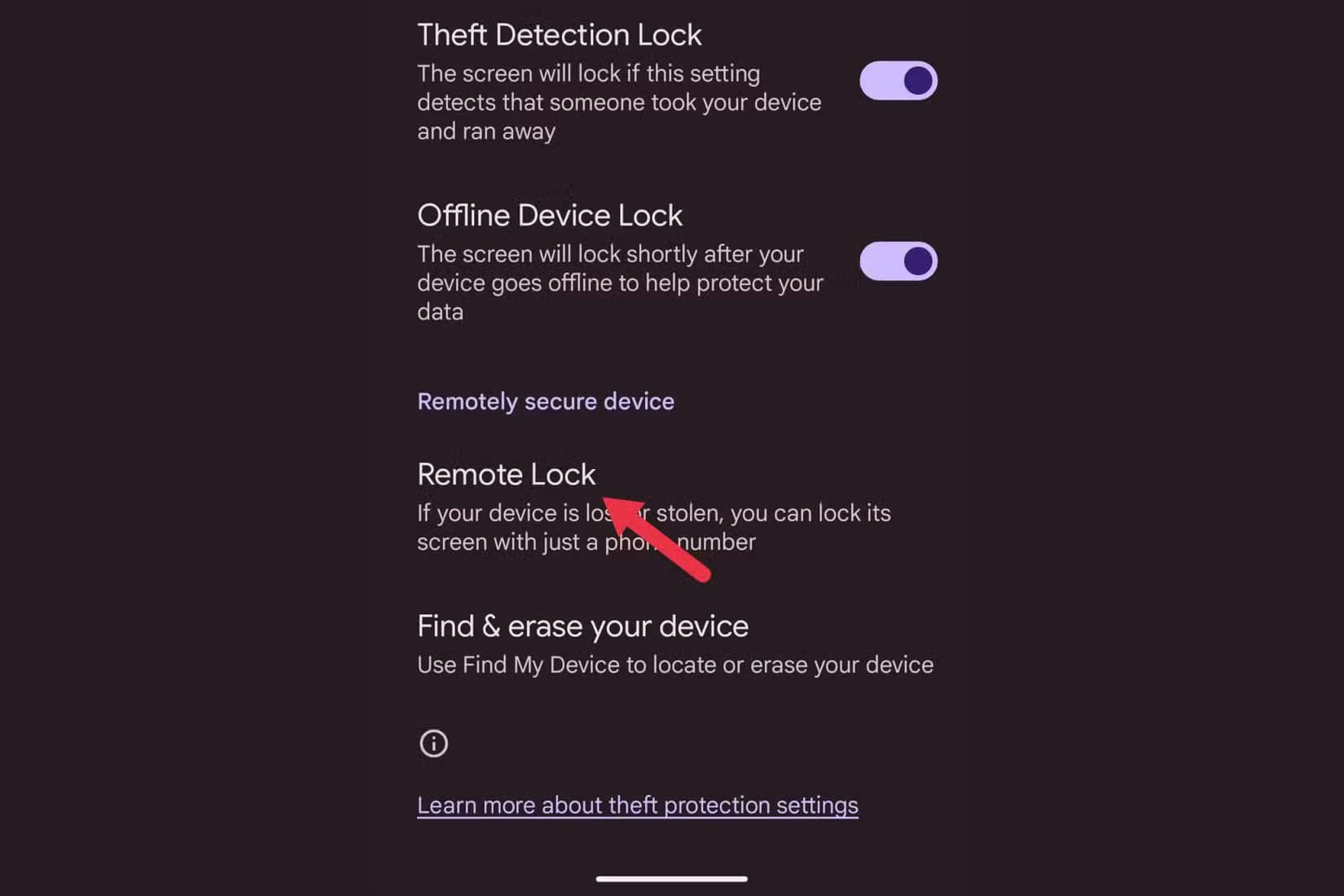 remote-lock-setting-step-1 تشغيل ميزة الحماية من السرقة على أجهزة Android بخطوات بسيطة