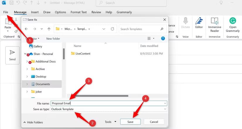 saving-an-email-as-template-in-outlook أفضل الطرق لتنظيم صندوق الوارد في Outlook لتحقيق كفاءة أعلى