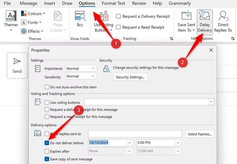scheduling-an-email-in-outlook أفضل الطرق لتنظيم صندوق الوارد في Outlook لتحقيق كفاءة أعلى