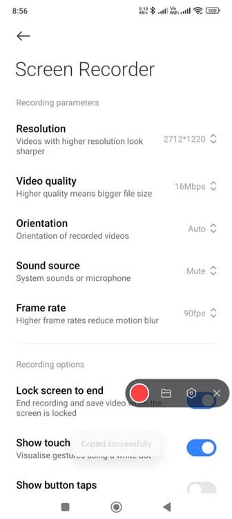 screen-recorder-settings-menu أسهل طرق لتسجيل شاشة أجهزتك على Windows وMac وLinux وAndroid وiPhone