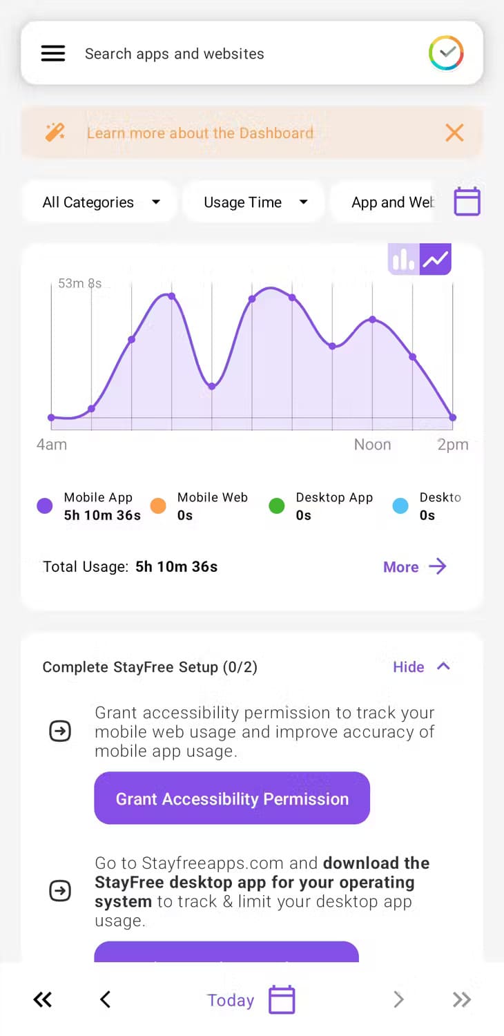 stayfree-app-screen-5 تطبيقات أندرويد الضرورية لدعم رحلة التخلص من السموم الرقمية