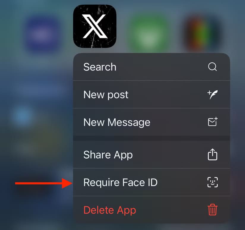 the-22require-face-id-22-option-on-an-iphone-app-in-ios-18 طرق بسيطة لإخفاء تطبيقاتك على iPhone وiPad