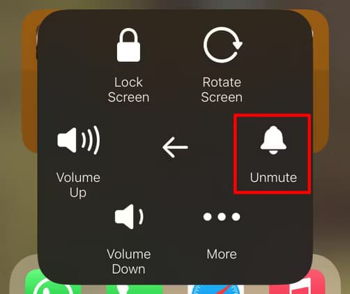 unmute-option-from-iphone-assistivetouch-menu إرشادات سريعة لإلغاء الوضع الصامت على iPhone بسهولة