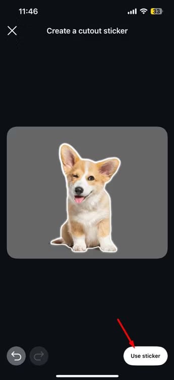 use-sticker-option-on-instagram كيفية إضافة صور متعددة إلى قصة Instagram