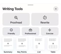 writing-tools-in-the-notes-app-on-iphone أبرز الميزات الجديدة في تطبيق Notes على iOS 18