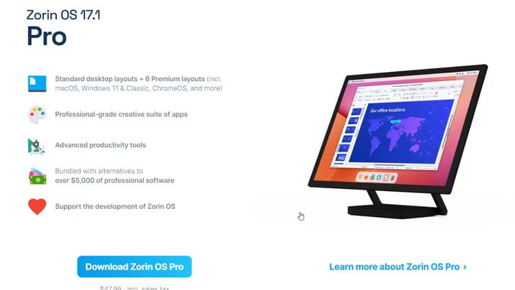 zorinpro أفضل توزيعات Linux توفر تجربة مشابهة لنظام Windows