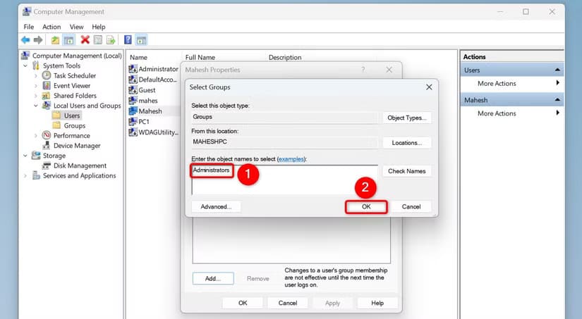 10-cm-make-user-admin خطوات سهلة لإنشاء حساب مستخدم محلي على Windows 11