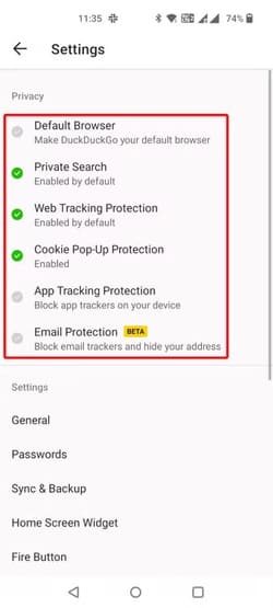 10-duckduckgo-2 أفضل التطبيقات الأساسية لمستخدمي أندرويد الذين يسعون لتعزيز إنتاجيتهم