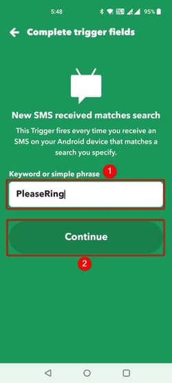 10-ifttt-sms-keyword طرق سهلة لتبسيط المهام على Android باستخدام تطبيق IFTTT