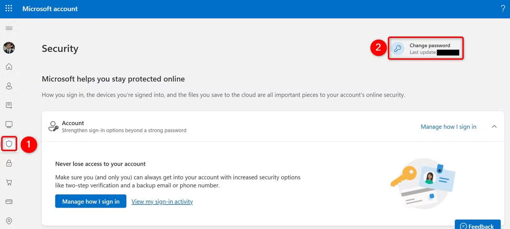 13-microsoft-account-site-change-password طرق سهلة لتحديث كلمة مرور حسابك على Windows 11